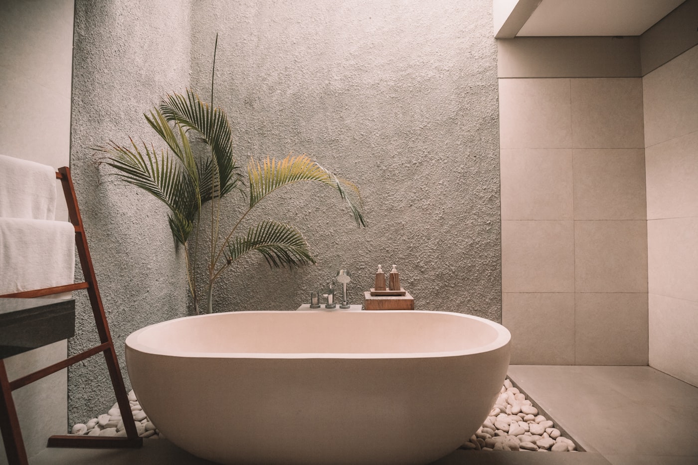 Clean modern bathroom faucet